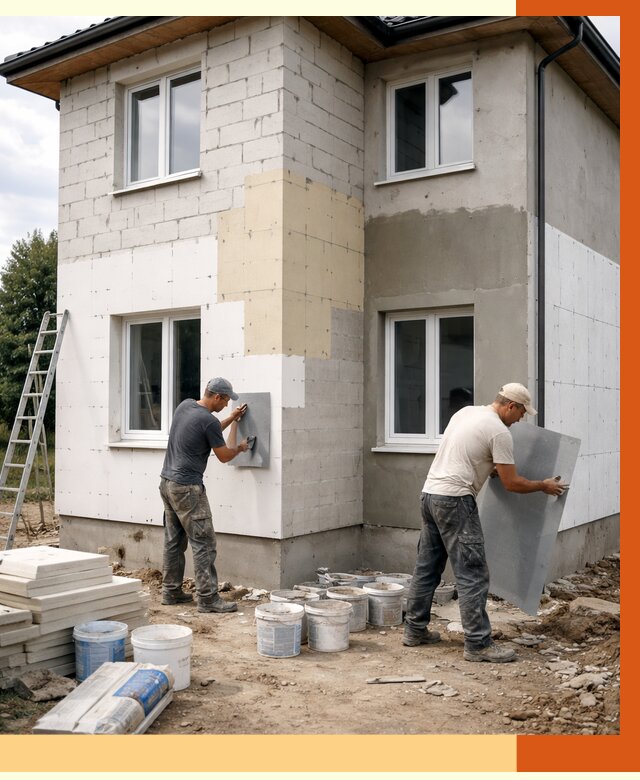 Утепление дома из газобетона в Алексине от 4615 руб./м² — заказать у ТепломастерЛкс